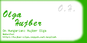 olga hujber business card
